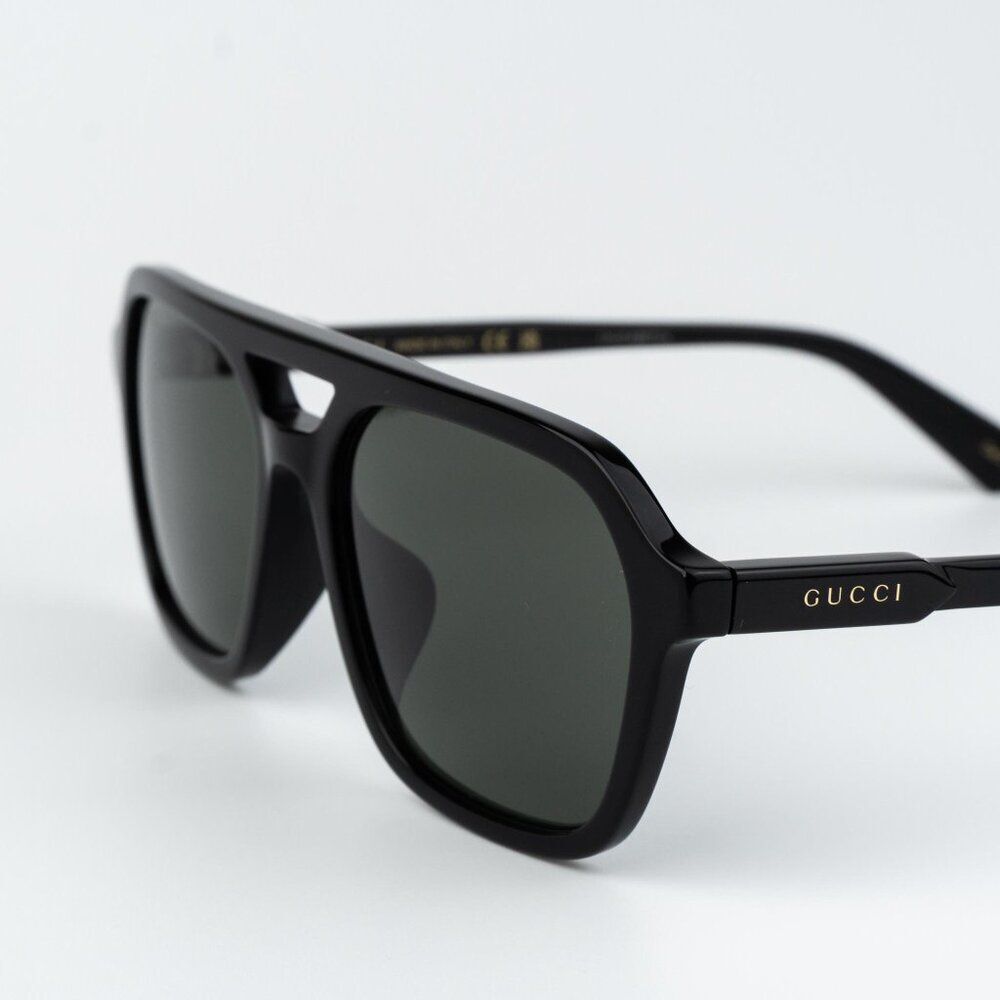 Gucci Men Sunglasses Black Grey Pilot GG1823SA 001 NEW AUTHENTIC - Picture 4 of 11